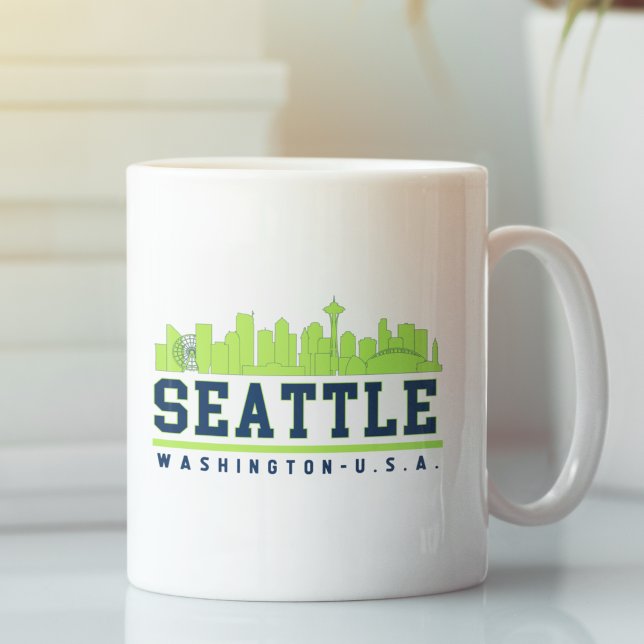 Taza De Café Seattle Washington Beautiful Skyline City (Subido por el creador)