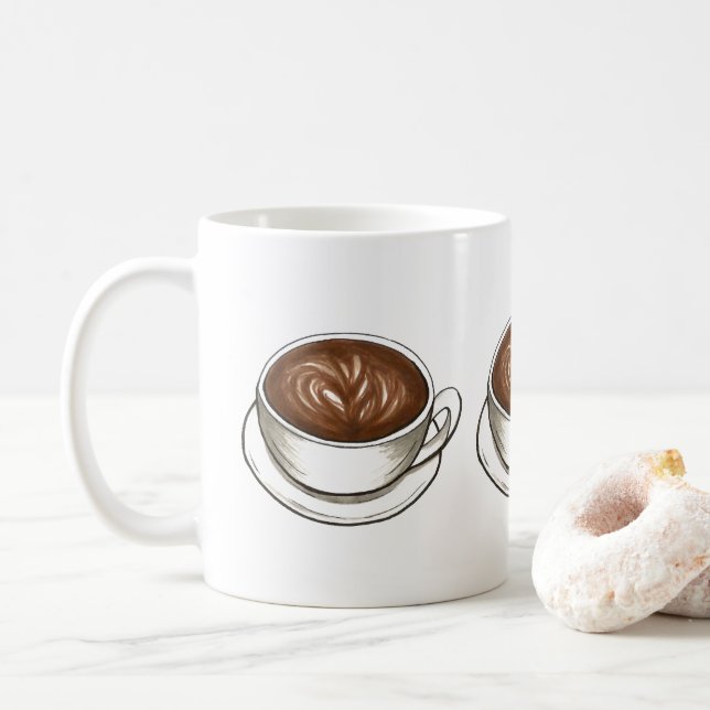 Taza De Café Seattle Washington Latte Shop Barista (Con donut)