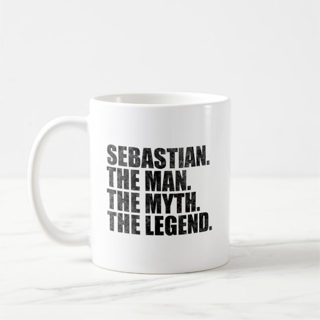 Taza De Café Sebastian The Man The Myth The Legend (Izquierda)