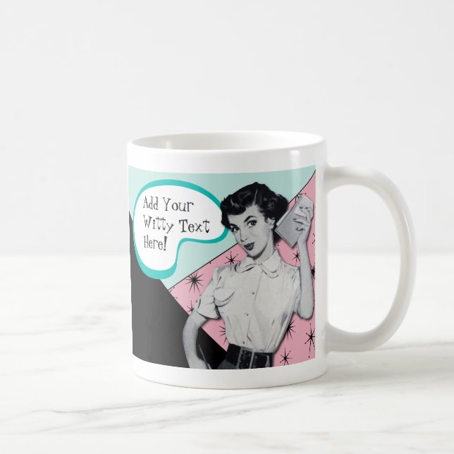 Taza De Café Secretaria descarada Mug del vintage (Derecha)