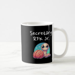 Taza De Café Secretario divertido del gusano del cerebro Rfk Jr