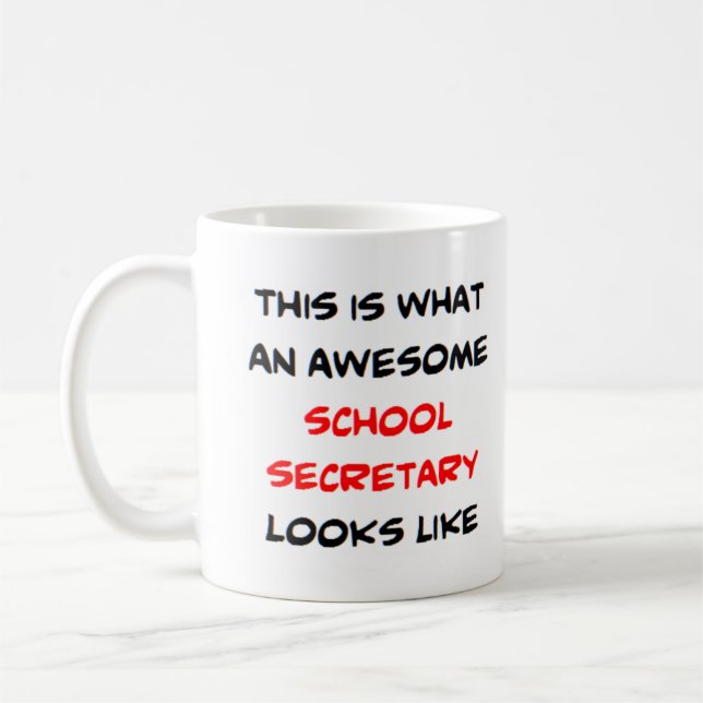 Taza De Café secretary school, awesome (Izquierda)