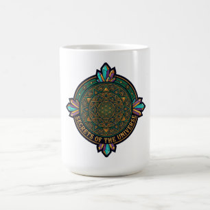 Taza De Café Secretos Del Universo Mandala De Cristal Vintage
