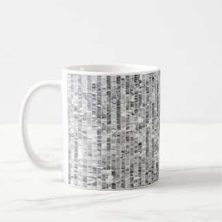 Taza De Café Secuencias plateadas, fondo glamoroso y transparen