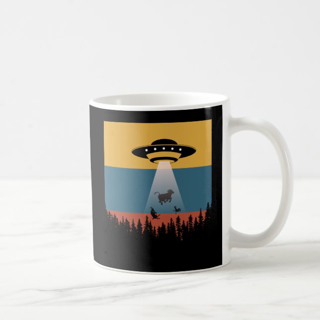 Taza De Café Secuestro De Animales De Granja Ufo (Derecha)