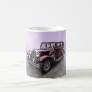 Taza De Café Sedán de lujo Borgoña años 30