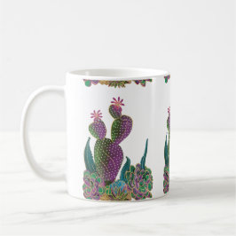 Taza De Café Sedona Cactus Flower Tiled design Mug