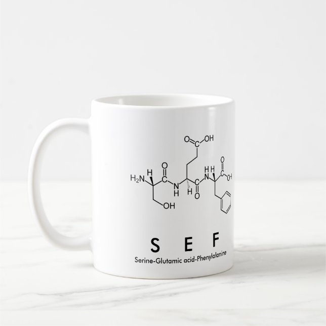 Taza De Café Sef peptide nombre mug (Izquierda)