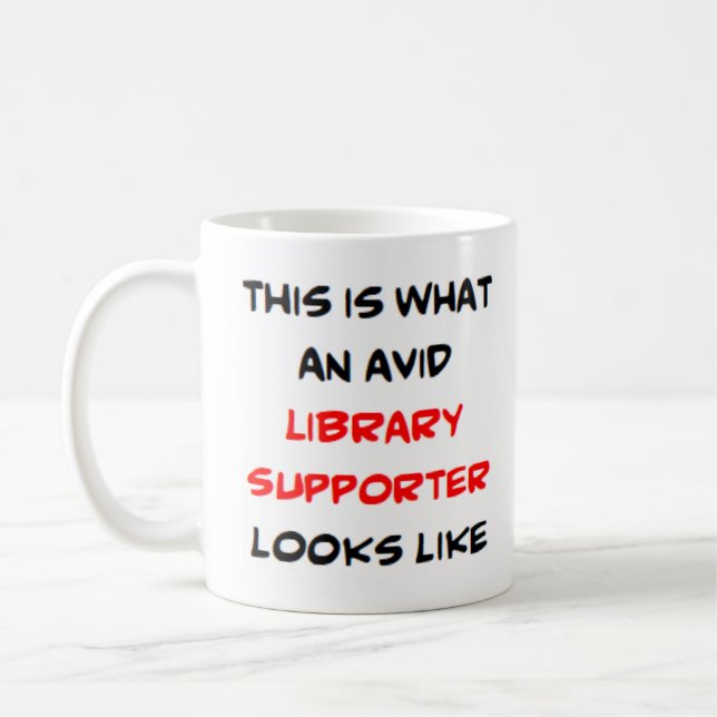Taza De Café seguidor de biblioteca, avid Mug (Izquierda)