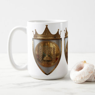 Taza De Café Seguidor de la Cresta Dorada Hebrea Rayel