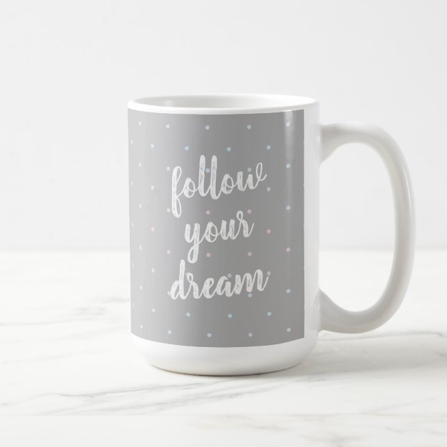 Taza De Café Seguir el patrón de puntos Dream Pastel Mug (Derecha)