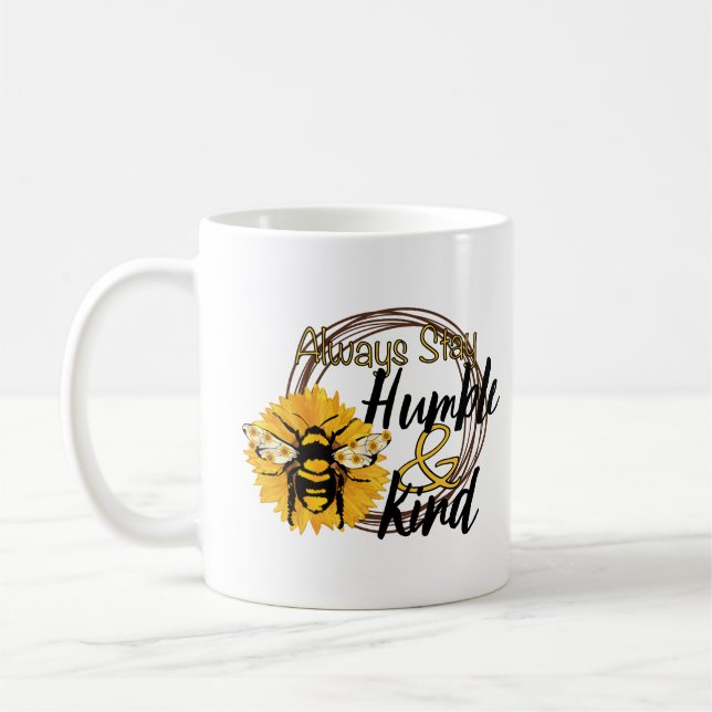 Taza De Café Seguir siendo humilde y amable (Izquierda)