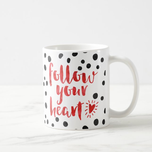 Taza De Café Seguir tu presupuesto de corazón (Derecha)