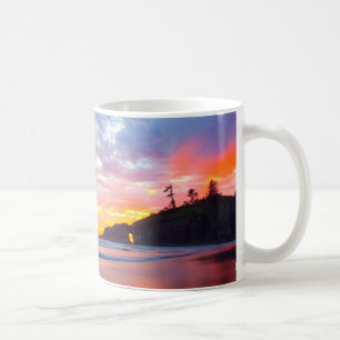 Taza De Café Segunda playa al atardecer, Washington