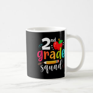 Taza De Café Segundo Grado Escuadrón Divertido De Vuelta A La E