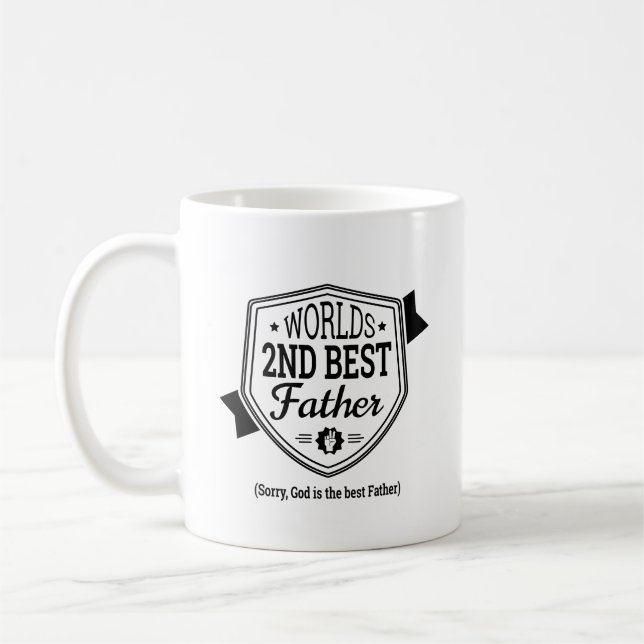Taza De Café Segundo Mejor Padre del Mundo (Izquierda)