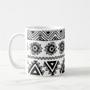 Taza De Café Segundo patrón tribal étnico, sin fisuras.