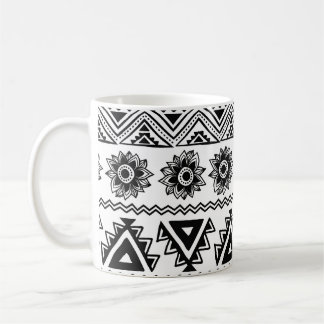 Taza De Café Segundo patrón tribal étnico, sin fisuras.