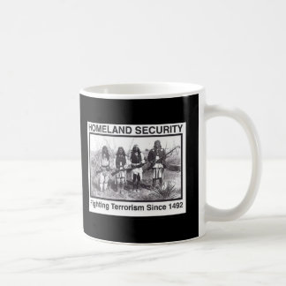 Taza De Café Seguridad de patria india de la foto negra