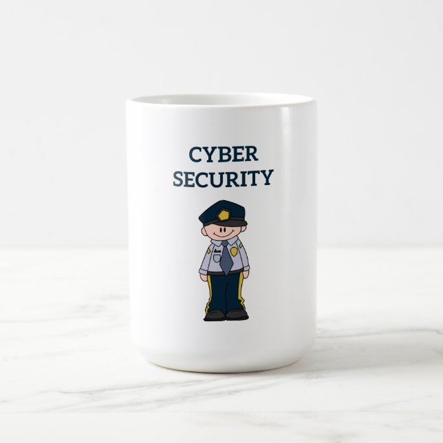 Taza De Café Seguridad de TI: Defensor digital (Centro)