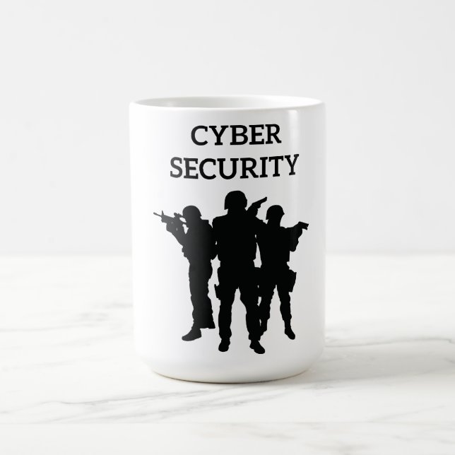 Taza De Café Seguridad de TI: Escuadrón de Defensa Digital (Centro)