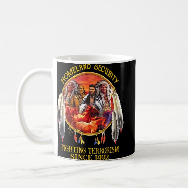 Taza De Café Seguridad Nacional combatiendo el terrorismo Nativ (Izquierda)