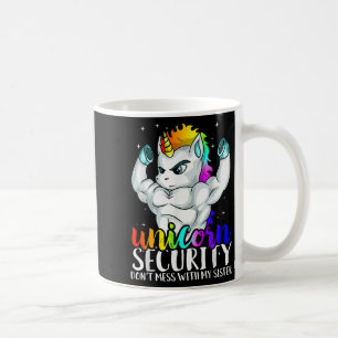 Taza De Café Seguridad Unicornio No Jodas Con Mi Hermana Herman