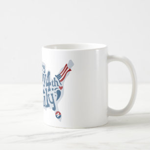 Taza De Café Seguro Y Feliz 4 De Julio