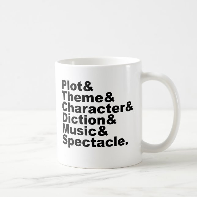 Taza De Café Seis elementos de Poetics y del drama de (Derecha)