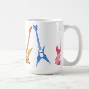 Taza De Café Seis guitarras positivamente eléctricas