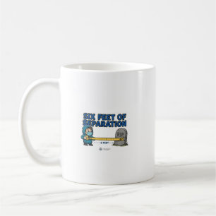 Taza De Café SEIS PIES DE SEPARACIÓN — Trabajador Divertido de 