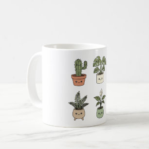 Taza de café Seis Plantas Felices Alivio del Est