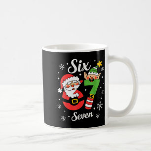 Taza De Café Seis Siete 67 Elfo Santa Navidad