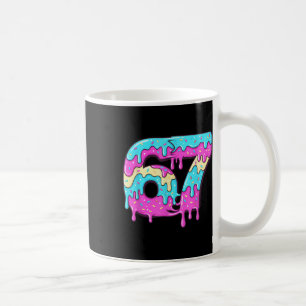 Taza De Café Seis Siete 67 Meme Goteante Número 67 Helado 