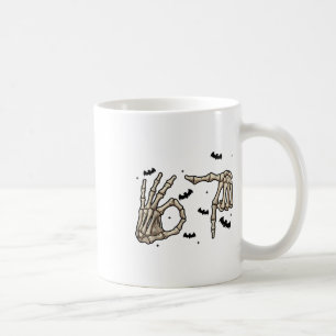 Taza De Café Seis Siete 6 7 Meme 67 Mano de Esqueleto Traje de