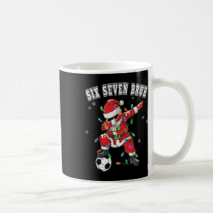 Taza De Café Seis Siete Bruh Navidad Fútbol Santa Dabbing Diver