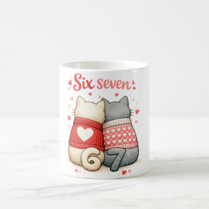 Taza De Café Seis Siete Gatos Para Siempre , 67 Gatos Amor de S