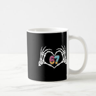 Taza De Café Seis Siete Helado Goteo 67 Meme Esqueleto Manos Si
