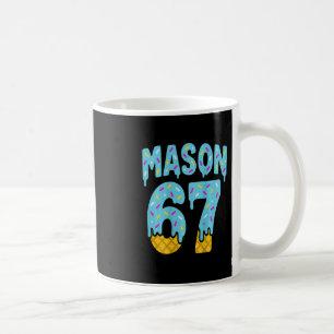 Taza De Café Seis Siete Helado Goteo Mason 67 Meme Halloween (