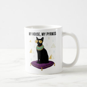 Taza De Café Sekhment Gata Egipcia Diosa Bastet Pirámide