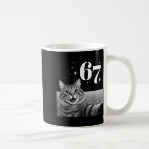 Taza De Café Selfie de gato con 67 meme gatos divertidos gráfic