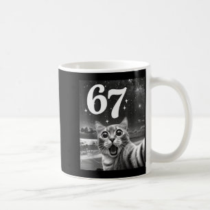 Taza De Café Selfie de gato con 67 meme gatos divertidos gráfic