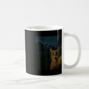 Taza De Café Selfie De Gato Con Alienígenas Divertidos Regalos