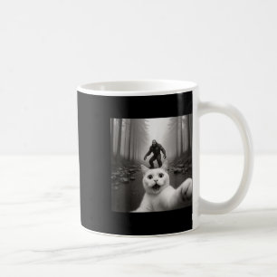 Taza De Café Selfie de gato con Bigfoot Regalos divertidos de g