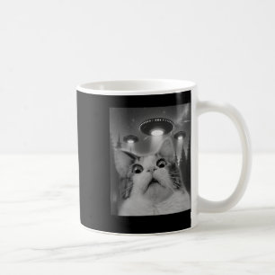 Taza De Café Selfie De Gato Con Ufos