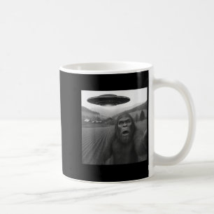 Taza De Café Selfie De Pie Grande Con Alien Ufo Gracioso Regalo