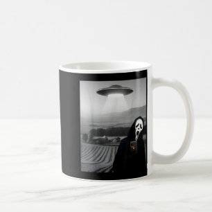 Taza De Café Selfie de terror con rostro lindo de fantasma con