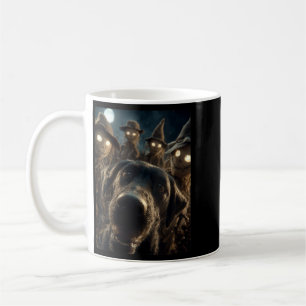 Taza De Café Selfie divertido de mujeres con labradores y espan