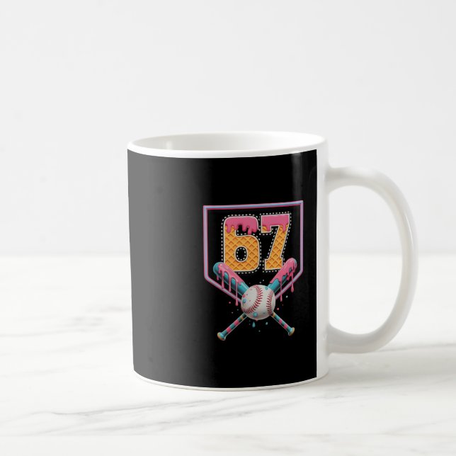 Taza De Café Sell Drip Number 67 Fun Six Seven 6 7 Meme Design  (Derecha)