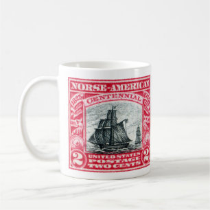 Taza De Café Sello americano de los 1925 nórdises